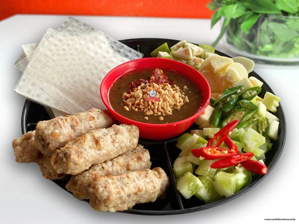 Menu 22 แหนมเนือง 2 ไม้ อาหารเวียดนามต้นตำรับ แหนมเนืองคุณนิด